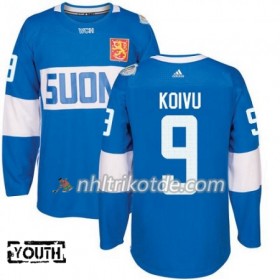 Finnland Trikot Mikko Koivu 9 2016 World Cup Blau Premier - Kinder